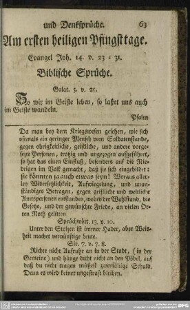 Am ersten heiligen Pfingsttage