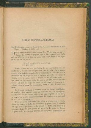 Letras hispano-americanas