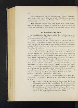 Die Veränderungen des Blutes.