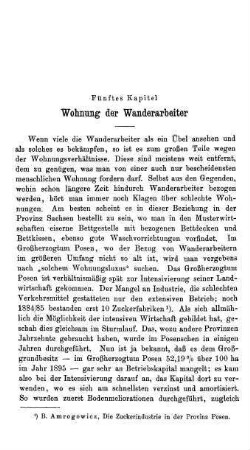 Fünftes Kapitel. Wohnung der Wanderarbeiter