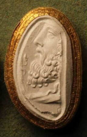Profilkopf des Äskulap, fragmentarisch (Daktyliothek, Erstes Mythologisches Tausend)