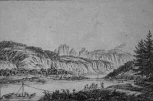 Schandau und Krippen : Bad Schandau, Bomätscher, Stich