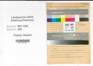 Entnazifizierung Herbert Pessel , geb. 11.08.1910 (Beamter)