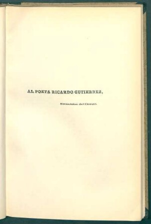 [Dedicatoria] Al poeta Ricardo Gutierrez