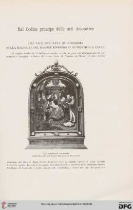 25: Dal codice principe delle arti decorative, [2] : una pace smaltata di Lombardia nella raccolta del Barone Edmondo di Rothschild a Parigi