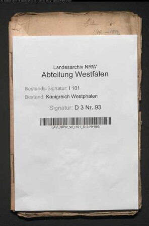 Schätzung des allodifizierten Lehens des Dreckmeyer zur Niedermühlen, Kanton Heepen