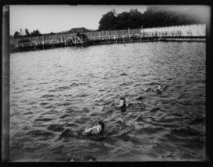 Ohne Titel (Hans Zille und zwei unbekannte Jungen im Wasser)