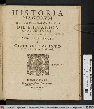 Historia Magorum Ex Cap. II. Matthaei