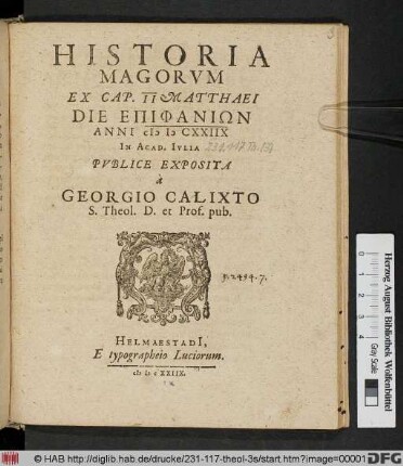 Historia Magorum Ex Cap. II. Matthaei