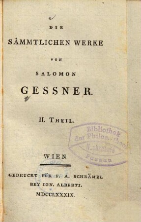 Sal. Gessners Schriften, 2. Daphnis