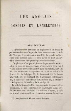 Les Anglais : Londres et l'Angleterre