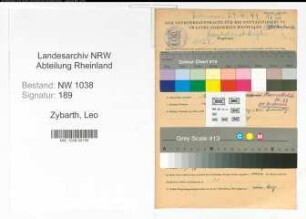 Entnazifizierung Leo Zybarth , geb. 22.12.1906 (Angestellter)