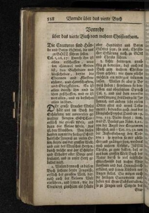 Vorrede über das vierte Buch vom wahren Christenthum.