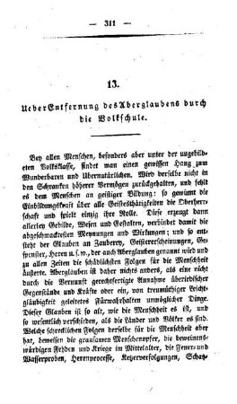 Ueber Entfernung des Aberglaubens durch die Volkschule