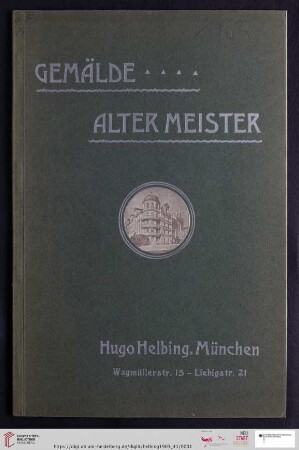 Nr. 41: Lager-Katalog: Ölgemälde alter Meister