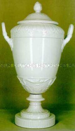 Deckelvase aus Porzellan