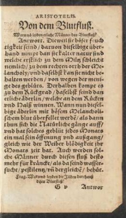 Von dem Blutfluß.