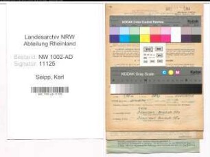 Entnazifizierung Karl Seipp, geb. 29.06.1900 (Angest.)