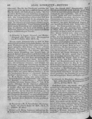 Rheinisches Taschenbuch. Auf das Jahr 1835. Hrsg. v. J. V. Adrian. Frankfurt am Main: Sauerländer 1835