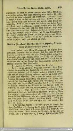 Rücken- (Lenden-) blut der Rinder, Pferde, Schafe