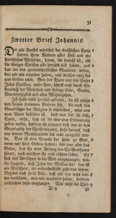 Zweeter Brief Johannis