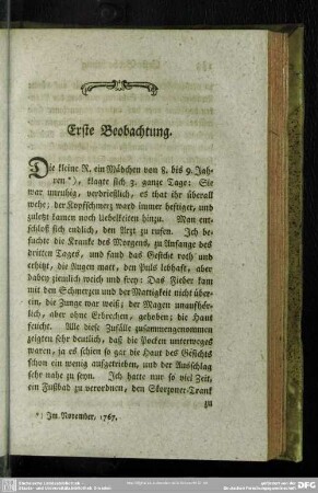 [II. Beobachtungen]