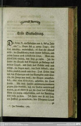 [II. Beobachtungen]