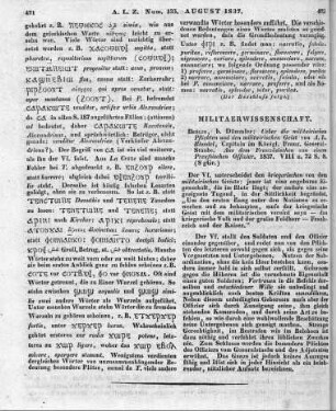 Blondel, A. L.: Über die militairischen Pflichten und den militairischen Geist. Aus dem Franz. übers. von einem preußischen Officier. Berlin: Dümmler 1837