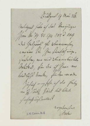 Brief von Christian Carl André an Joseph Heller