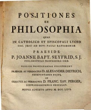 Positiones Ex Philosophia