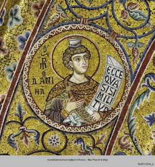 Mosaikprogramm : Hauptapsis, Chor : Apsisbogen: Immanuel und Propheten