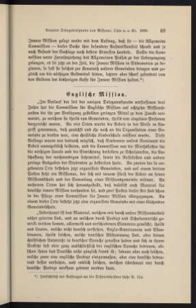 69-74, Englische Mission