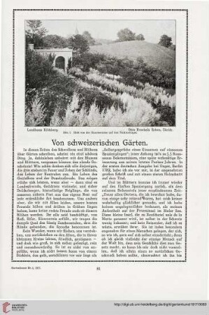 30: Von schweizerischen Gärten