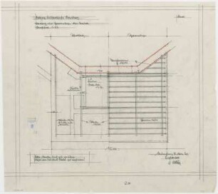 Bestelmeyer, German; Bamberg (Bayern); Ev. Erlöserkirche - Vorhalle, Werksatz und Sparrenlage
