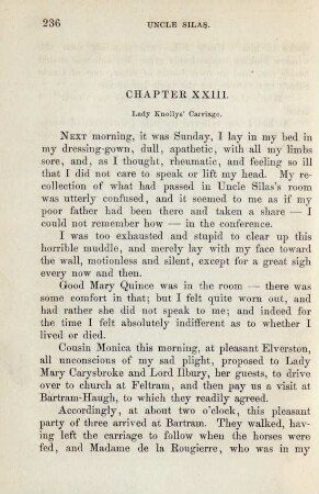 Chapter XXIII. Lady Knolly's carriage