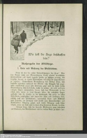 [Viertes Kapitel].Wie soll die Hege beschaffen sein?