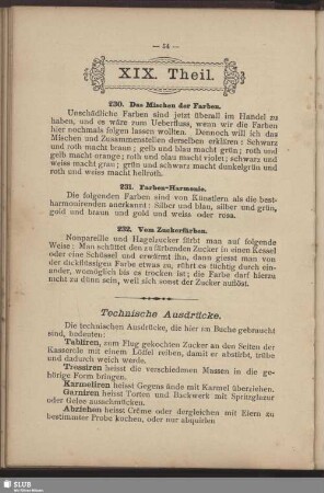 Technische Ausdrücke