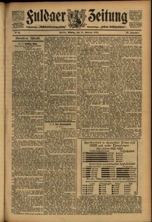 Zweite Ausgabe vom Montag, den 12. Februar 1906.
