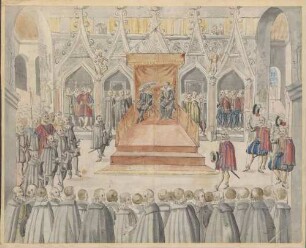 Erbhuldigungsfeier zu Konstanz vor Erzherzog Leopold von Österreich und seiner Gemahlin