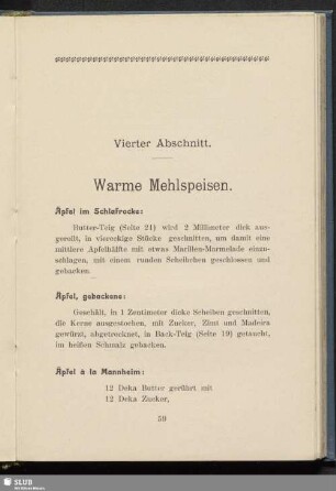 Warme Mehlspeisen