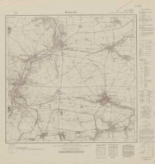 4335 (alte Nr.: 2457) Hettstedt, Meßtischblatt (4cm - Karte)