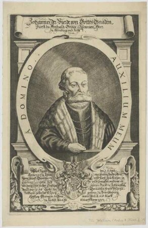 Bildnis Johannes der Vierde, Fürst zu Anhalt