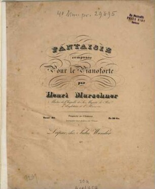 Fantaisie pour le pianoforte : oe. 84
