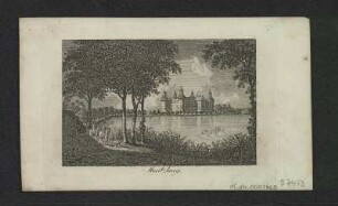 Ansicht von Schloss Moritzburg, Stich, 1830 : Morizburg. - [S.l.] , [um 1830?]. - 1 Kunstbl. : Stich ; 12 x 8 cm