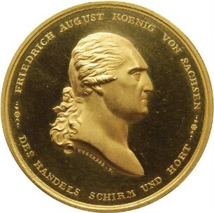 König Friedrich August I. - 50-jähriges Regierungsjubiläum, gewidmet von der Leipziger Kaufmannschaft