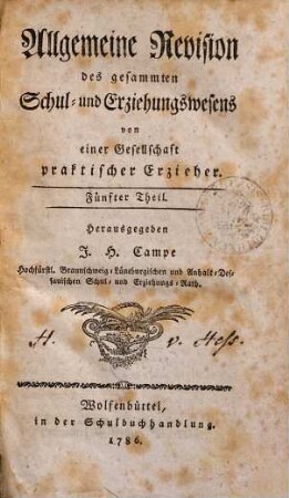 Allgemeine Revision des gesammten Schul- und Erziehungswesens, 5