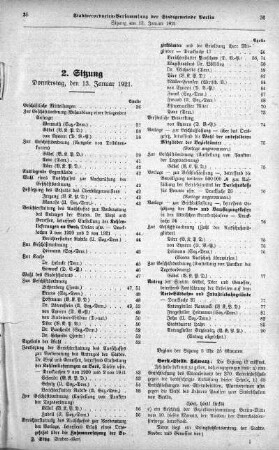 Sitzung 2, 13. Januar 1921