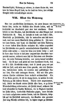 VII. Was für Nahrung