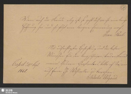 Bl. 33v. Wigand, Natalie: Stammbucheintrag