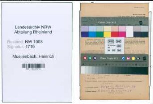 Entnazifizierung Heinrich Muellenbach , geb. 24.03.1903 (Formermeister)